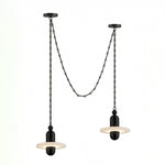 Bild in Gallery-Viewer laden, Black Metal Alabaster Chain-Hung Chandelier