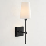 Load image into Gallery viewer, Derlina White Linen Shade Sconce – Classic Single To Triple Wall Light
