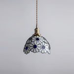 Bild in Gallery-Viewer laden, Brass Stained Glass Plug-In Pendant