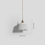 Bild in Gallery-Viewer laden, Woven Ceramic Brass Swag Pendant Light