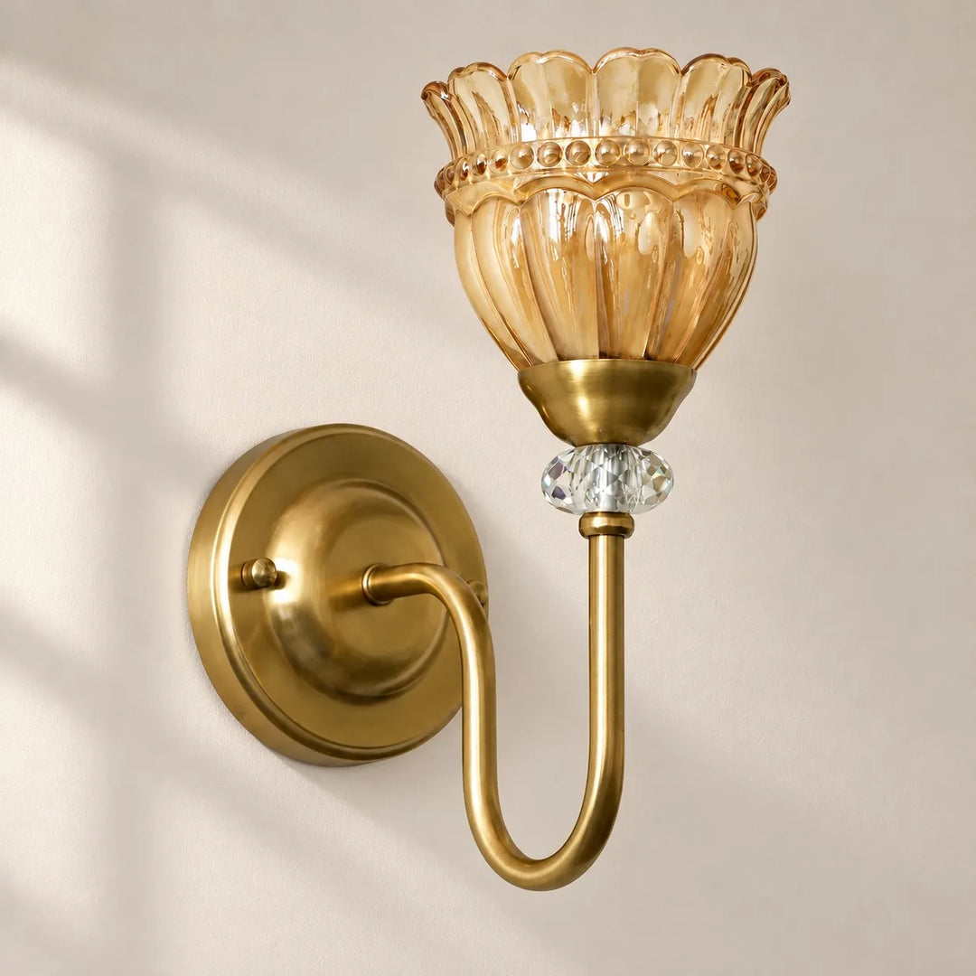 French Jellyfish Glass Bead Wall Lamp