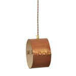 Bild in Gallery-Viewer laden, Brown large leather cylinder pendant light