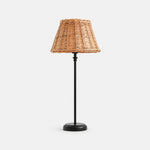 Charger l'image dans la visionneuse de galerie, Natural rattan and black iron table lamp