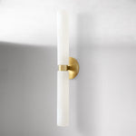 Cargar imagen en el visor de la Galería, Aplique de pared moderno Rivora de vidrio estriado - Aplique doble corto para interior y exterior
