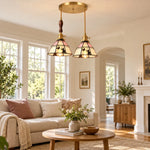 Charger l'image dans la visionneuse de galerie, Cat and Butterfly Stained Glass Pendant Light