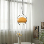 Load image into Gallery viewer, Rounded Glass Chrome Swag Pendant Light
