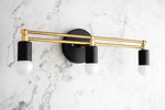 Cargar imagen en el visor de la Galería, Mobilux Line Modern Vanity Light - Bathroom Wall Fixture in Art Deco Style
