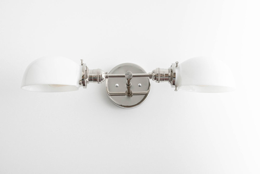 Ornato Luxe Art Deco Vanity Sconce – Opal Glass Wall Light for Bathroom & Dressing Room