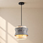 Bild in Gallery-Viewer laden, Gray Travertine Stone Pendant Light - Vintage Kitchen Island and Dining Room Lamp