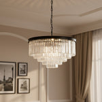 Load image into Gallery viewer, Aurevon Crystal Prism Metal Frame Modern Ceiling Chandelier for Home and Hotel