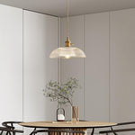 Charger l'image dans la visionneuse de galerie, Polished Brass Domed Glass Plug-In Pendant
