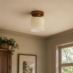 Bild in Gallery-Viewer laden, Gradient Yellow Glass Metal Flush Mount Ceiling Light