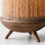 Load image into Gallery viewer, Close-up of corded shade and wood base