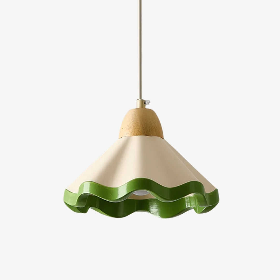 Suspension en résine en forme d'onde Resinova - Résine métallique moderne pour salles à manger et cuisines