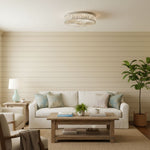 Load image into Gallery viewer, Glomar Glass Round Flush Ceiling Light - Modern Metal Glass Finish Living Areas