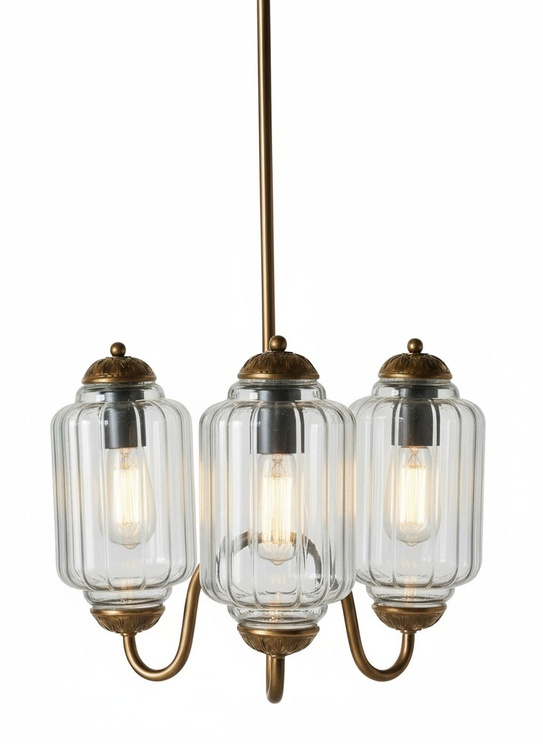 Lámpara colgante Eloise de vidrio lechoso festoneado de inspiración vintage: lámpara de acento moderna para cocina y dormitorio.