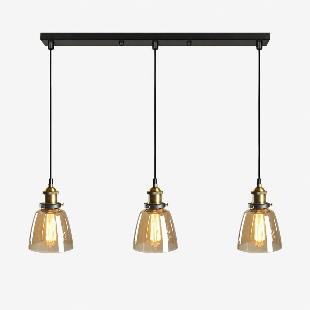 Industrial Glass Pendant Light