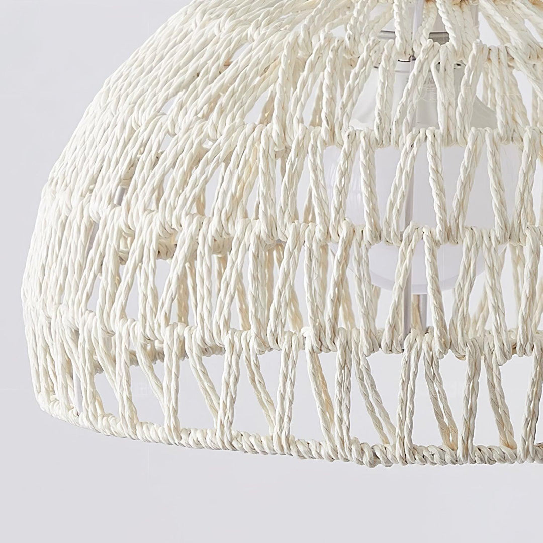 Handwoven Rattan Dome Swag Pendant