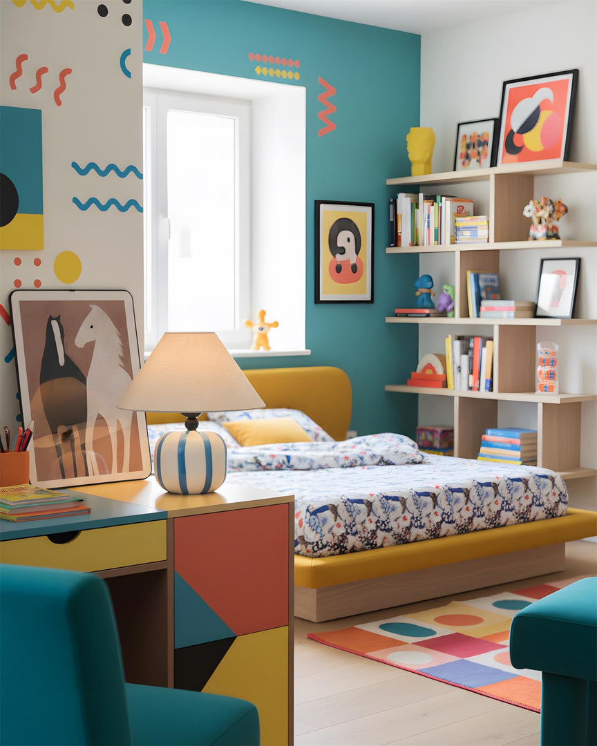 Lámpara de Mesa Lollipop Juguetona Esfera Colorida para Decoración de Dormitorio