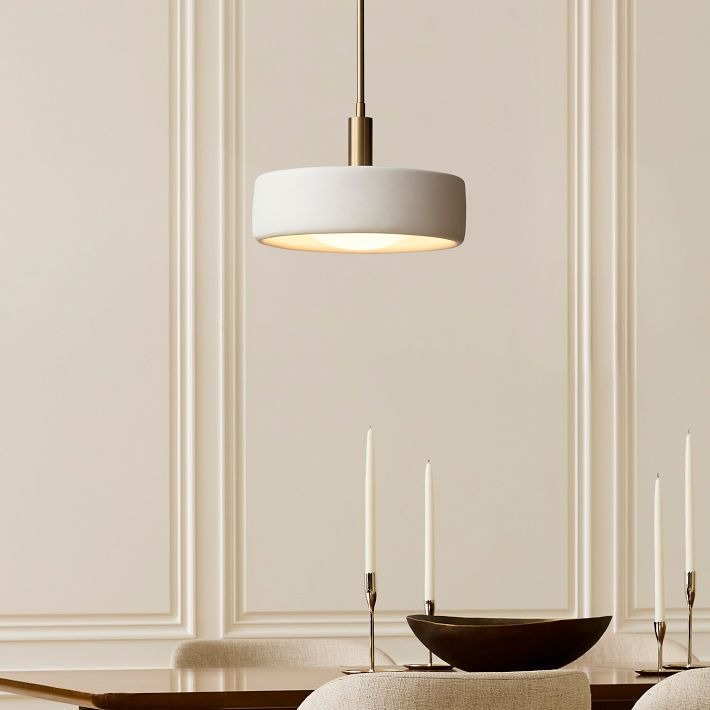 Cerova Contemporary Minimalist and Elegant Pendant – Ivory Porcelain Shade Light for Kitchen Island & Bedroom