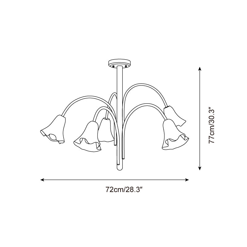 Bellina Modern Blooming Flower Chandelier – Soft Ambient Lighting for Contemporary Spaces