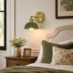 Bild in Gallery-Viewer laden, Green stone wall light in a bedroom