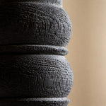 Load image into Gallery viewer, Black Pillar Candle Holder with Sculptural Pedestal Base