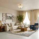 Load image into Gallery viewer, Wickara Natural Wicker Parasol Contemporary Flush-Mount Ceiling Light for Small Rooms