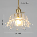 Load image into Gallery viewer, Traditional Japanese Brass Walnut Glass Ceramic Cylinder Conic Flower Bowl 1-Light Pendant Light For Dining Room
