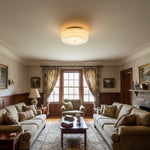 Load image into Gallery viewer, Dretta Vintage Classic Round Ceiling Light - Sculpted Art Glass Lighting Fixture for Living Room U02