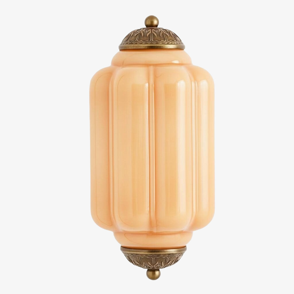 Eloise Vintage Scalloped Milk Glass Wall Sconce - Modern Accent Lighting for Bathroom and Bedroom