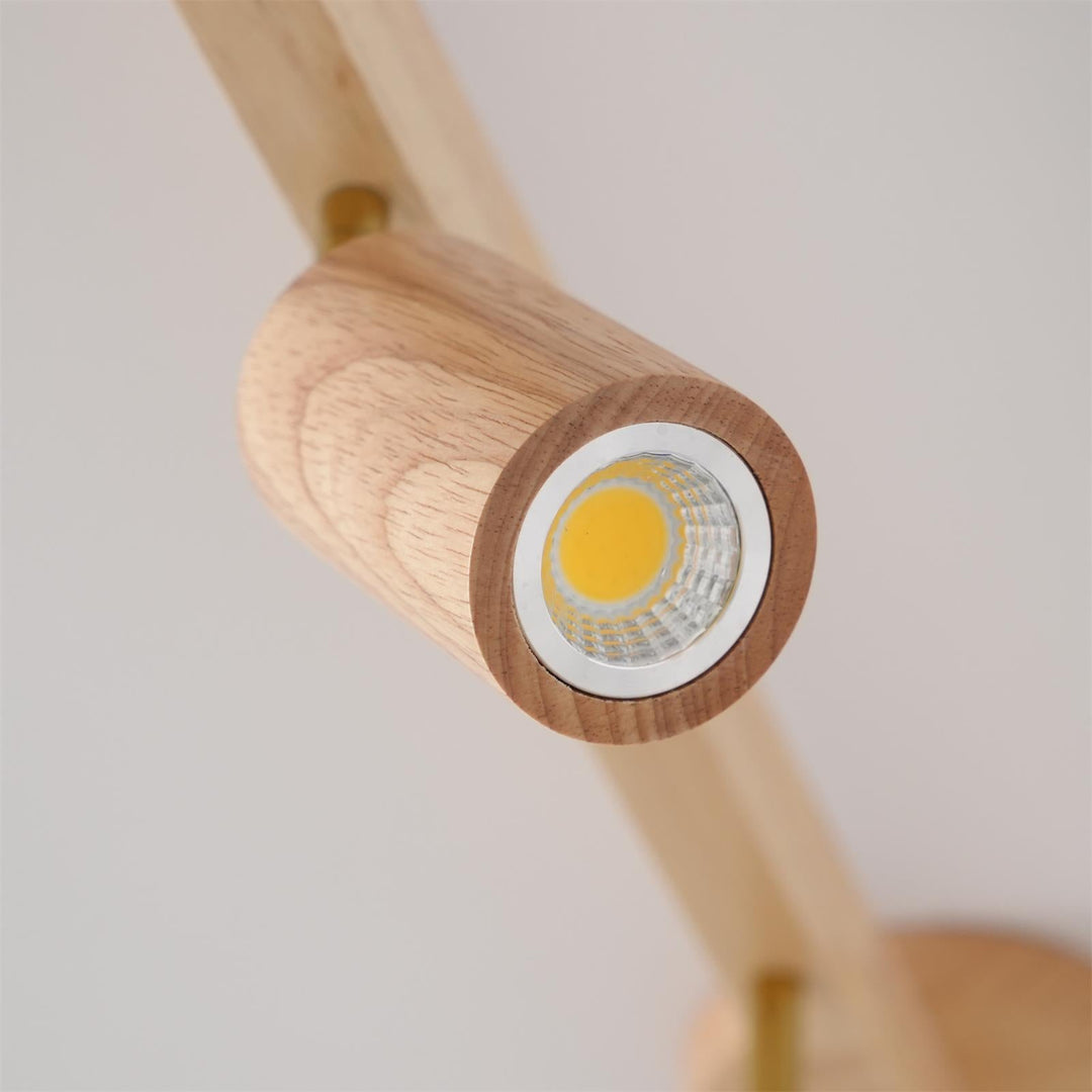 Iluminación de riel de madera Merlo