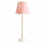 Load image into Gallery viewer, Soft pink fabric shade French country metal table lamp