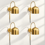 Charger l'image dans la visionneuse de galerie, Dome Arm Plug-In Cord Arched Metal Wall Sconce