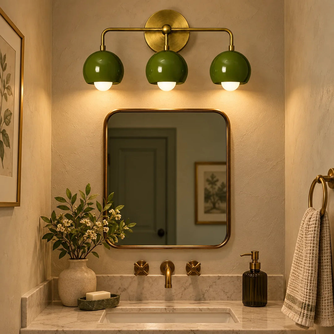 Short Vanity Bar for a Bedroom Mirror