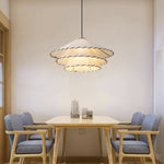 Load image into Gallery viewer, White Fabric And Metal Plug-In Pendant