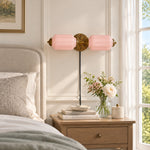 Cargar imagen en el visor de la Galería, Eloise fluted milk-glass plug-in wall sconce