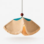 Load image into Gallery viewer, Sculptural Woven Fabric Pendant Lamp