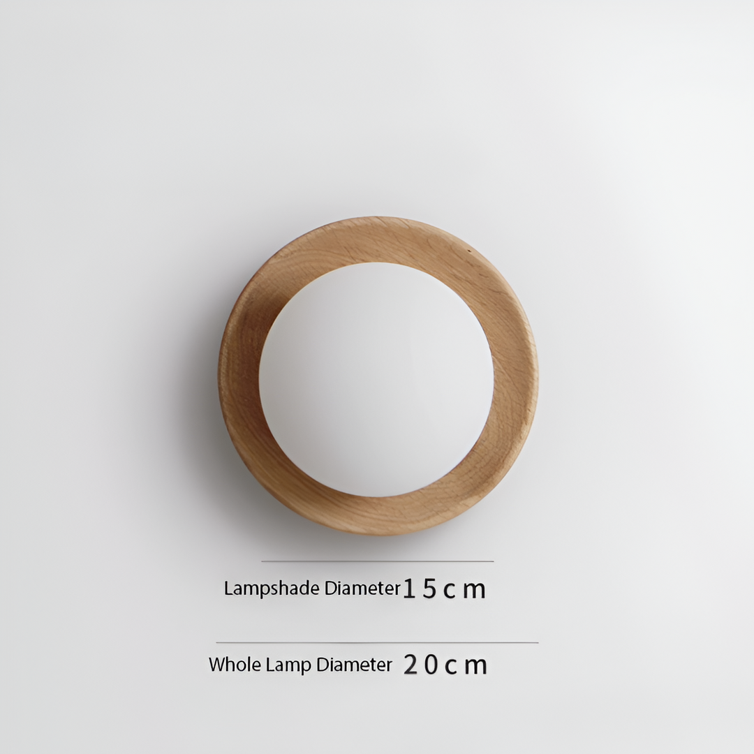 Nordic Minimalist Natural Wood LED Wall Light