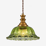 Cargar imagen en el visor de la Galería, Vintage Fluted Glass Pendant Light for Kitchen &amp; Dining