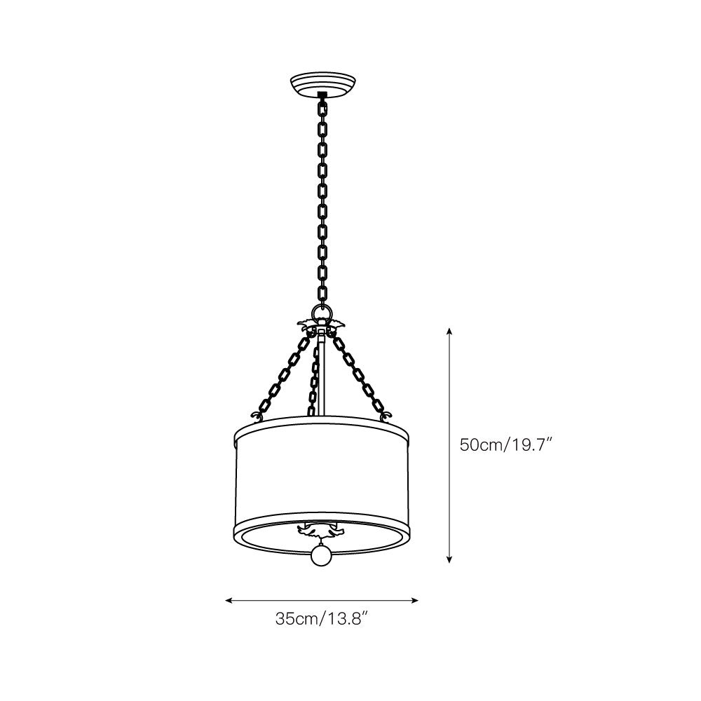 Broche Trommel Anhänger Lampe