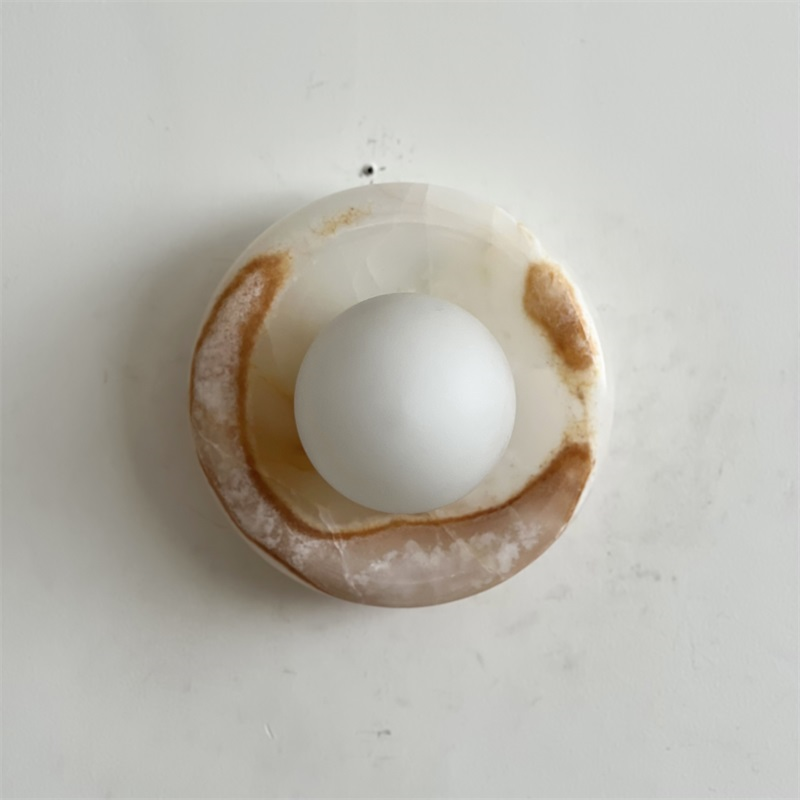 Applique Orli en jade blanc