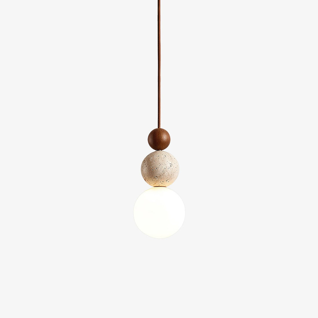 Modern Travertine Stone Globe Pendant Lamp M08