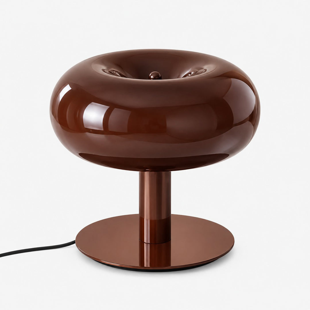 Rounded Glass Slim Stem Blown Glass Table Lamp