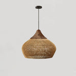 Bild in Gallery-Viewer laden, Woven Rattan Wood Plug-In Pendant Light