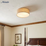 Load image into Gallery viewer, Dumora Drum Flush Mount Ceiling Light - Linen Shade Modern Elegance