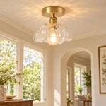 Load image into Gallery viewer, Nordic Rippled Textured Glass Ceiling Light