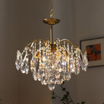 Load image into Gallery viewer, Vintage Sumptuous Teardrop Crystal Chandelier
