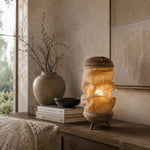 Load image into Gallery viewer, Console styling scene with gathered linen style