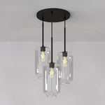 Load image into Gallery viewer, Lumivelle Pebble Glass Chandelier - 3-Light Modern Pendant Style
